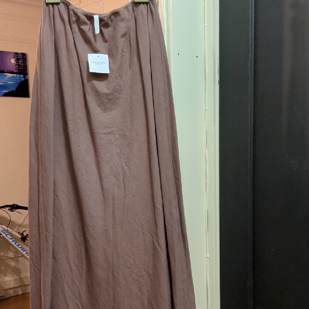 American Eagle Outfitters Mauve Brown Maxi Skirt